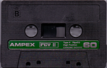 Compact Cassette Ampex PCY 60 "PCY II" Type II Chrome 1980 North America