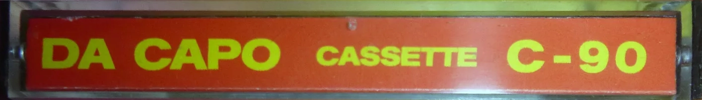 Compact Cassette Da Capo 90 Type I Normal Unknown Country