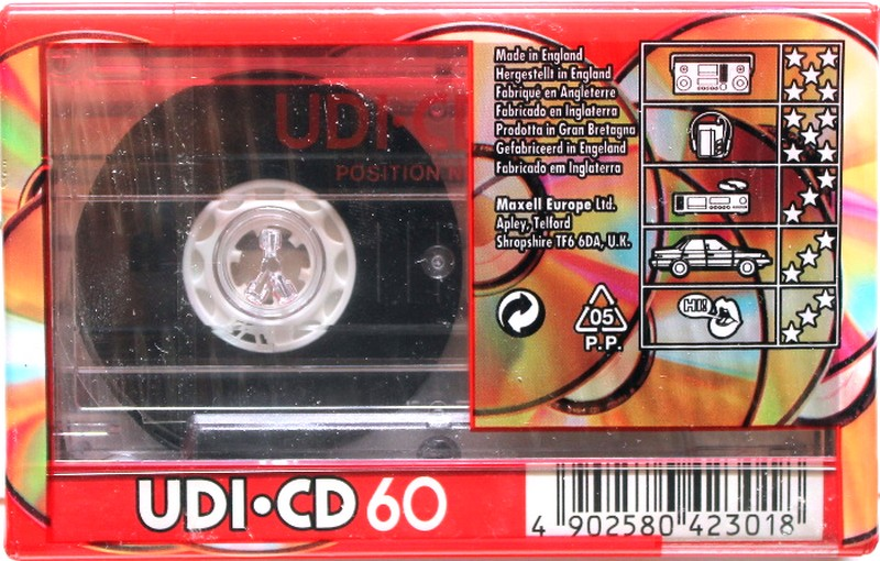 Compact Cassette Maxell UDI-CD 60 Type I Normal 1998 Europe