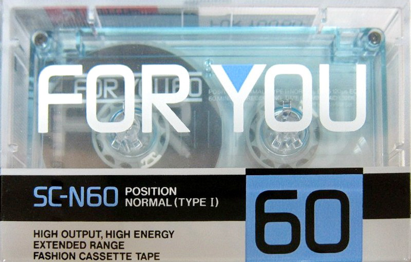 Compact Cassette Hitachi For You 60 "SC-N60" Type I Normal 1989 Japan