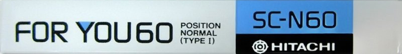 Compact Cassette Hitachi For You 60 "SC-N60" Type I Normal 1989 Japan