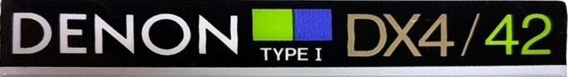 Compact Cassette Denon DX4 42 Type I Normal 1985 Japan