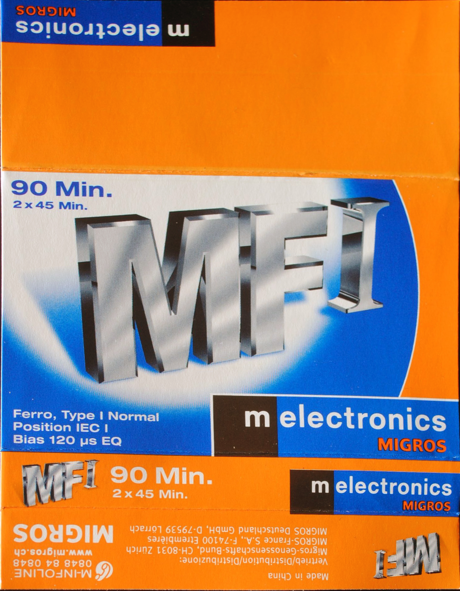 Compact Cassette Melectronic MF I 60 "Migros" Type I Normal 2004 Switzerland