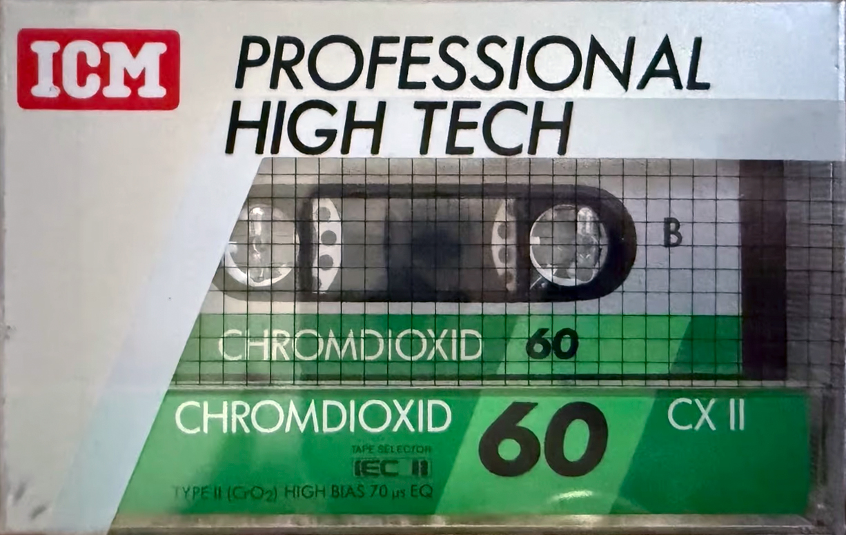 Compact Cassette ICM CX II 60 Type II Chrome 1987 Europe
