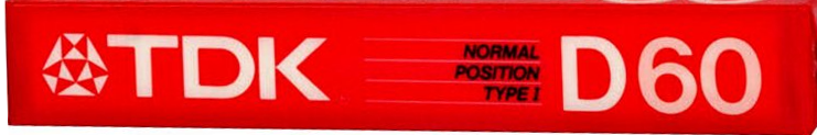 Compact Cassette TDK D 60 Type I Normal 1986 North America