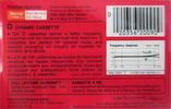 Compact Cassette TDK D 60 Type I Normal 1986 North America