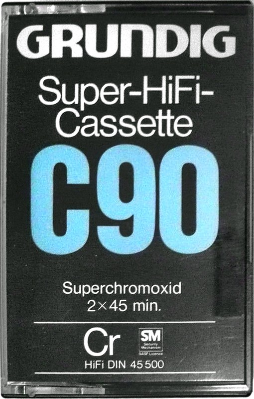 Compact Cassette Grundig Super HiFi Cassette 90 Type II Chrome 1976 Germany