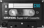 Compact Cassette Grundig Super HiFi Cassette 90 Type II Chrome 1976 Germany