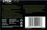 Compact Cassette TDK D 90 "D-90EB" Type I Normal 2010 Worldwide
