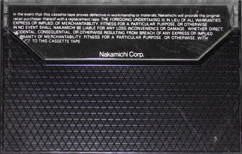 Compact Cassette Nakamichi ZX 90 Type IV Metal 1978 USA