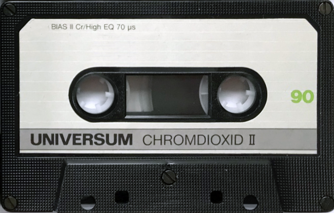 Compact Cassette Universum 90 Type II Chrome 1983 Europe