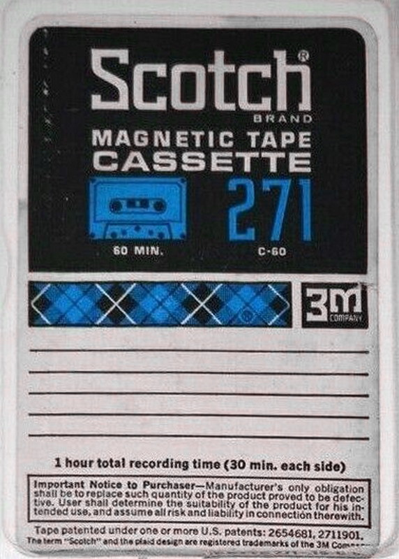 Compact Cassette Scotch 271 60 Type I Normal 1968 USA