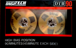Compact Cassette Digitech DT II 90 Type II Chrome 1995 USA