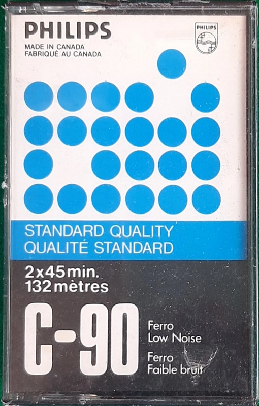 Compact Cassette Philips Standard Quality 90 Type I Normal 1975 Canada