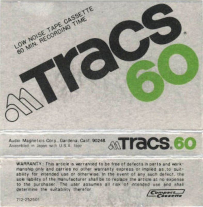 Compact Cassette Tracs 60 Type I Normal 1972 USA