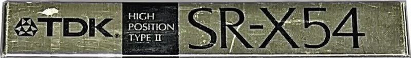 Compact Cassette TDK SR-X 54 "SR-X54K" Type II Chrome 1989 Japan
