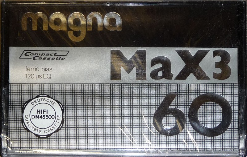 Compact Cassette Magna MaX3 60 Type I Normal 1979 Europe