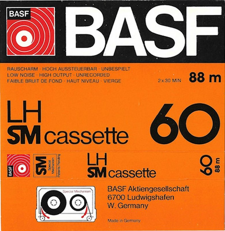 Compact Cassette BASF LH 60 Type I Normal 1976 Europe