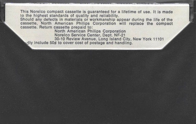 Compact Cassette Norelco 60 Type I Normal 1965 USA