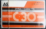 Compact Cassette AS cassette 30 "Dyna" Type I Normal 1982 Japan