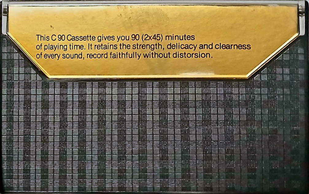 Compact Cassette A bandet 90 Type I Normal Unknown Country