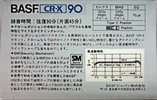 Compact Cassette BASF CR-X 90 Type II Chrome 1982 Japan