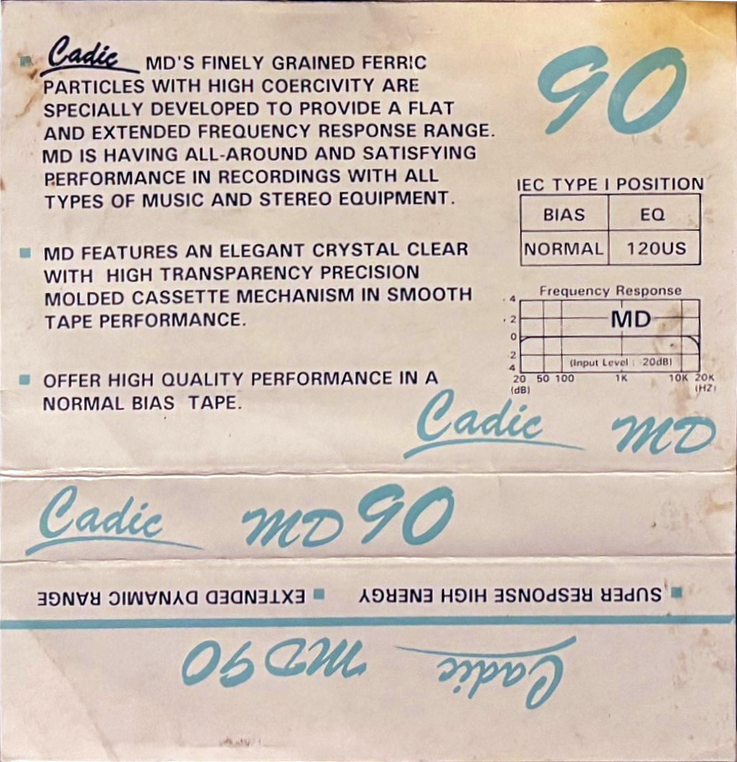Compact Cassette Cadic MD 90 Type I Normal Southern Africa