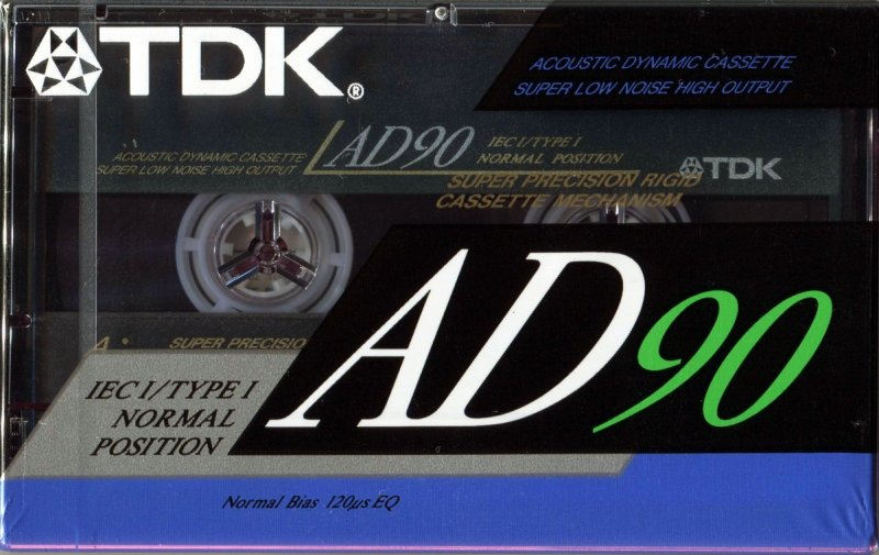 Compact Cassette TDK AD 90 "AD-90ES" Type I Normal 1990 Europe