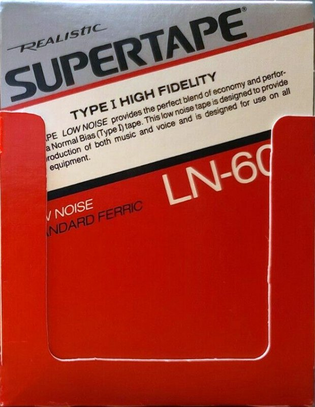 Compact Cassette SUPERTAPE LN 60 "44-602" Type I Normal 1988 USA