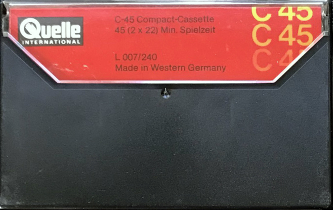 Compact Cassette Universum 45 Type I Normal 1978 Europe