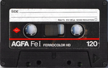 Compact Cassette AGFA Ferrocolor HD 120 "Fe I" Type I Normal 1982 Europe