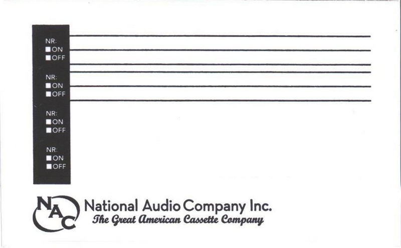 Compact Cassette NAC 60 Type I Normal 2018 USA