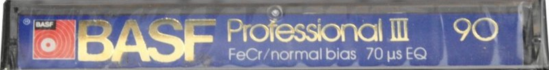 Compact Cassette BASF Professional III 90 Type III Ferro Chrome 1980 USA
