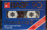 Compact Cassette BASF Professional III 90 Type III Ferro Chrome 1980 USA