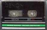 Compact Cassette Denon DX7 50 "DX7/50N" Type II Chrome 1982 Japan
