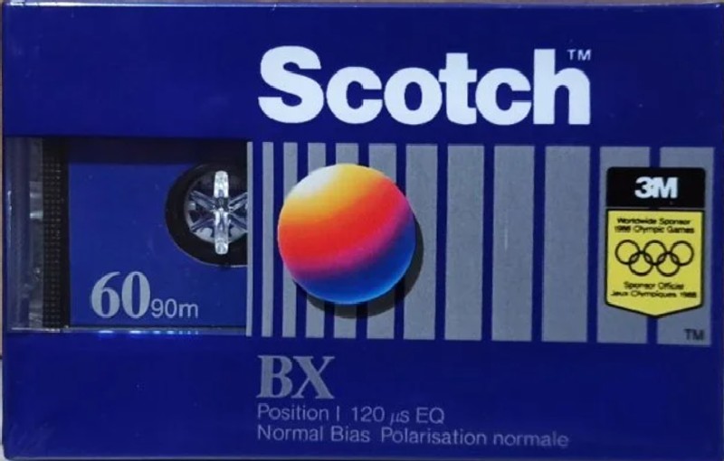 Compact Cassette Scotch BX 60 "34-7016-1840-6" Type I Normal 1988 Worldwide