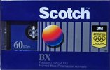 Compact Cassette Scotch BX 60 "34-7016-1840-6" Type I Normal 1988 Worldwide