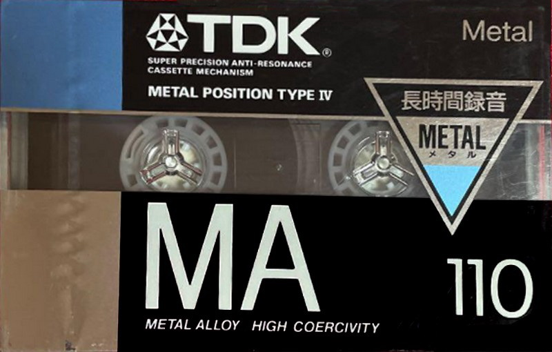 Compact Cassette TDK MA 110 "MA-110G" Type IV Metal 1987 Japan