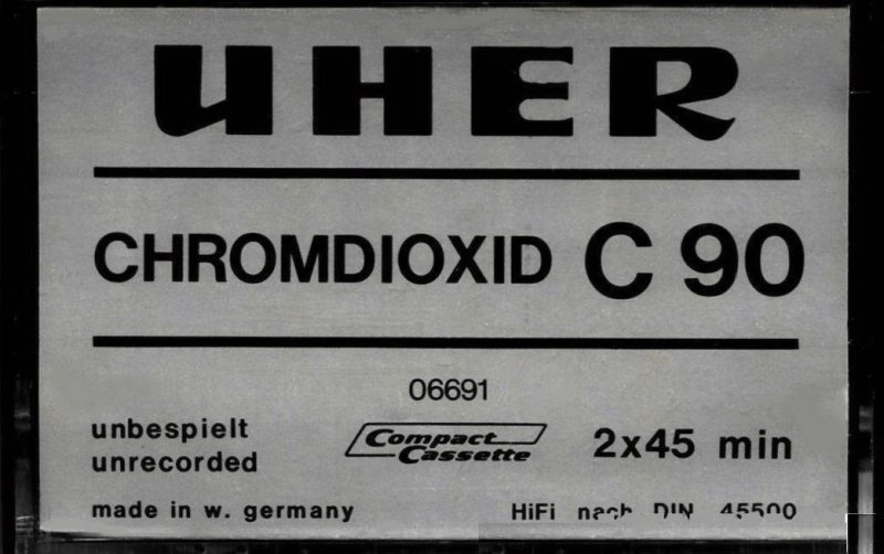 Compact Cassette Uher 90 Type II Chrome 1980 Germany