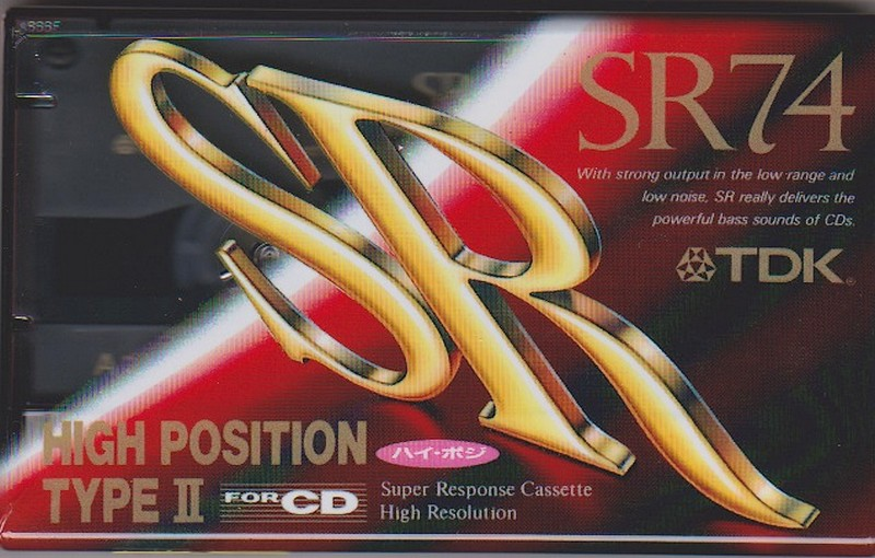 Compact Cassette TDK SR 74 "SR-74R" Type II Chrome 1992 Japan