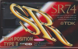 Compact Cassette TDK SR 74 "SR-74R" Type II Chrome 1992 Japan