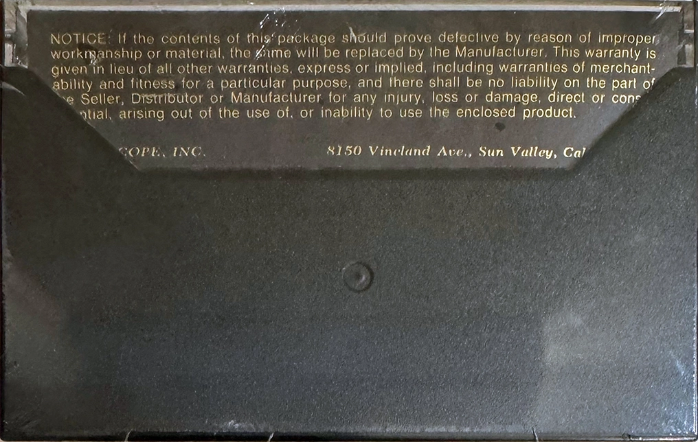 Compact Cassette Superscope CRO2 62 Type II Chrome 1975 USA