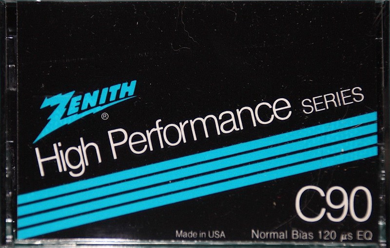 Compact Cassette Zenith High Performance 90 Type I Normal 1984 USA