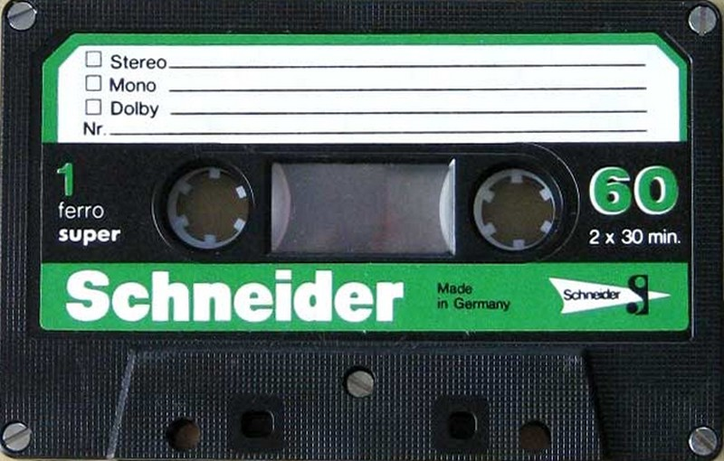 Compact Cassette Schneider 60 Type I Normal 1983 Europe