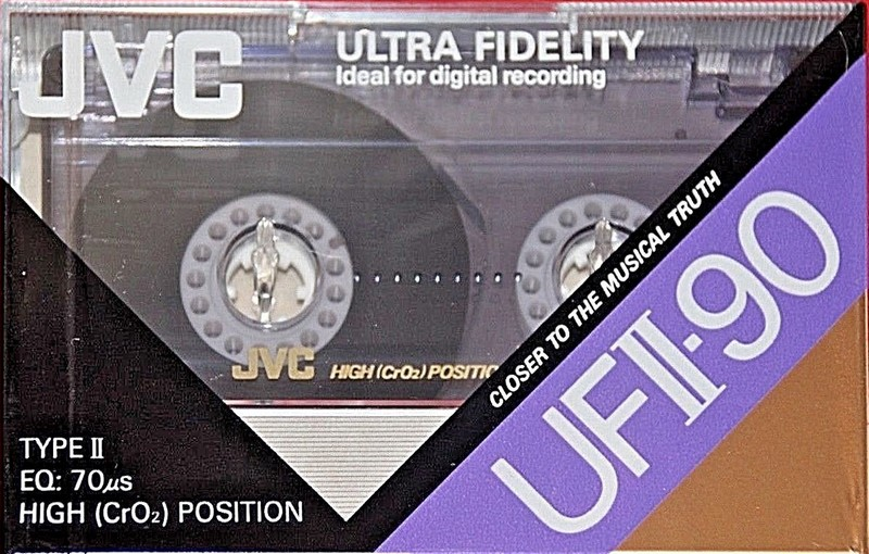 Compact Cassette JVC UFII 90 Type II Chrome 1990 North America