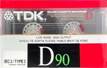Compact Cassette TDK D 90 Type I Normal 1988 North America