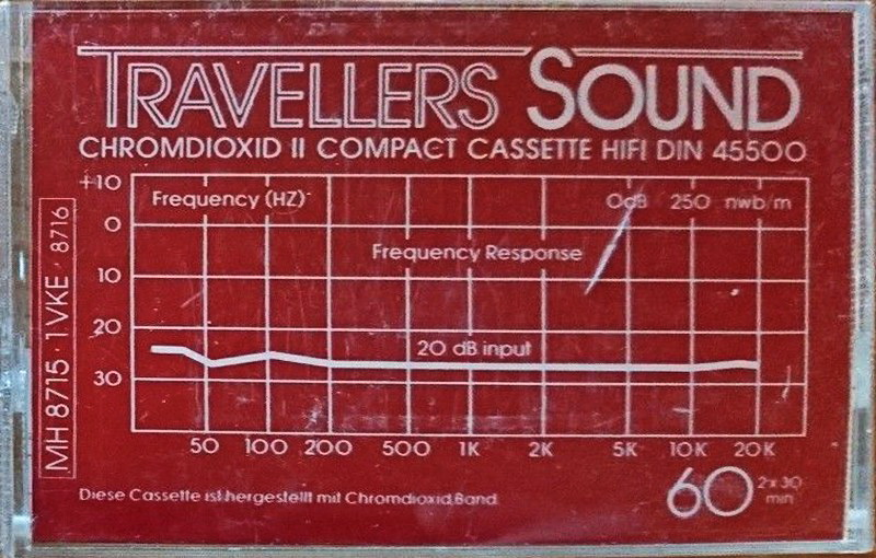 Compact Cassette Travellers Sound 60 Type II Chrome 1978 Europe