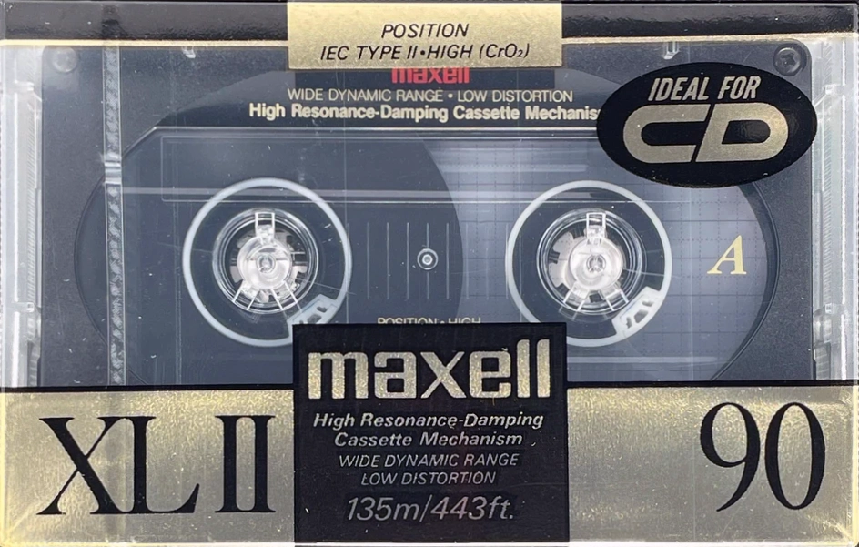 Compact Cassette Maxell XLII 90 Type II Chrome 1990 USA