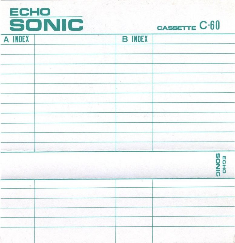 Compact Cassette Echo Sonic 60 Type I Normal Japan