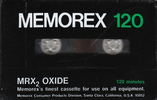 Compact Cassette Memorex MRX2 Oxide 120 Type I Normal 1974 USA